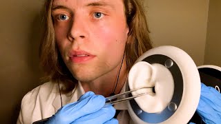 ASMR DEEP EAR CLEANING EXAM amp CLOSE WHISPERING doctor roleplay ear to ear sensitive 3dio [upl. by Shanney273]