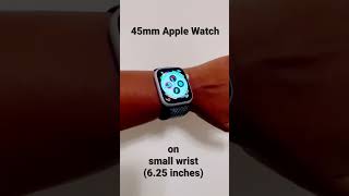 45mm Apple Watch Series 8 on small wrist [upl. by Aisena]