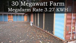 30 Megawatt Farm  Containers for Sale Megafarm 327 KWH Rate [upl. by Anait]