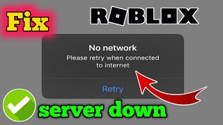 Fix Roblox server down Roblox app No network please retry when connection in internet Android issu [upl. by Adalard]