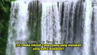 Mishary Rashid AlAfasy  Surah ArRahman The Beneficent Indonesia Translation [upl. by Shayn]