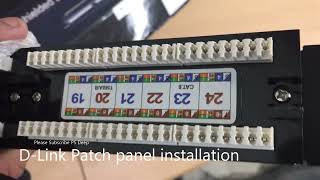 DLink 24 Port Patch panel installation [upl. by Noleta]