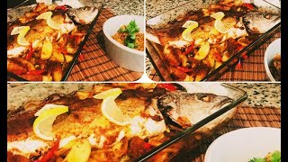 سمك🐟🐟 معمر بالارز والخضر بطريقة جديدة ونتيجة روعة poissonfarcieaurizetlegumes😋😋 [upl. by Argus]