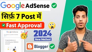 🥳Only 7 Post AdSense Approval  AdSense Approval For Blogger  How To Get AdSense Approval 2024 [upl. by Hourihan]