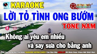 Karaoke Lời Tỏ Tình Ong Bướm Tone Nam Nhạc Sống Beat Mới  Karaoke Huỳnh Chiêu [upl. by Kinnie147]