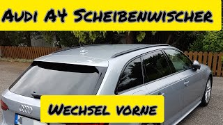 Scheibenwischer wechseln vorne Audi A4 B9 Austausch Scheibenwischer AU49 Wischerwechselposition A4 [upl. by Yevette958]