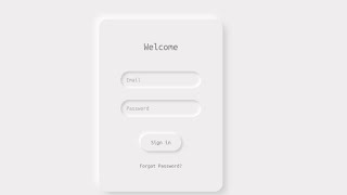 Neumorphic Sign In Form With HTML amp CSS [upl. by Archie]