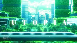 Utopia  Futuristic City Soundscape for Relaxation and Manifestation  Japanese high speed rail [upl. by Naellij948]