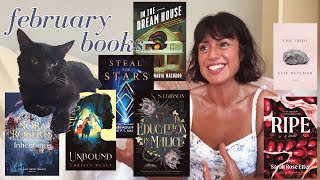 stabby ghosts sapphic vamps depressed tech execs and more  february reading VLOG  7 books [upl. by Vernen]