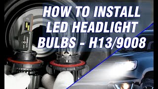 How to install led headlight bulbs  H139008  Novsight Auto Lighting [upl. by Aneleairam]