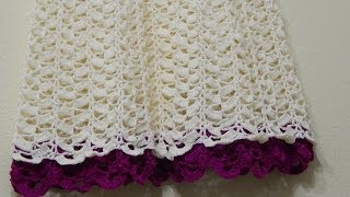 Vestido Crochet para Niña dos Colores 3 de 3 [upl. by Annirtak185]