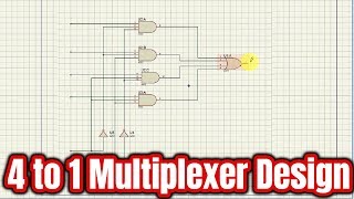 How to design 4 To 1 Multiplexer by Proteus Toutorial 04 [upl. by Ihpen]