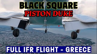 My First IFR amp ILS Landing with the Piston Duke while using VR amp SayIntentions ATC [upl. by Eixela]