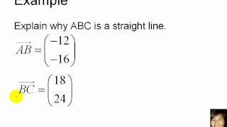 GCE OLevel EMaths Vectors  Explain why 3 points lie on the same straight line [upl. by Xanthe]