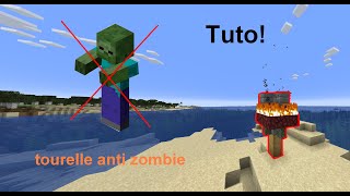 Tourelle AntiZombie • Minecraft Tutos N°4 [upl. by Plume]