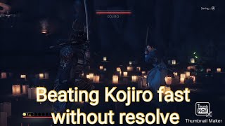 How to beat kojiroSix blade of Kojiro  Ghost of tsushima [upl. by Ylus]