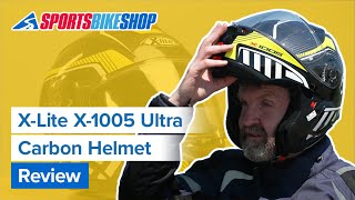 XLite X1005 Ultra Carbon flipup motorcycle helmet review  Sportsbikeshop [upl. by Isnyl]