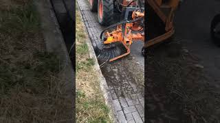 Vandaele weed brush StreetMaintenance Sustainable tractor [upl. by Evangelina]