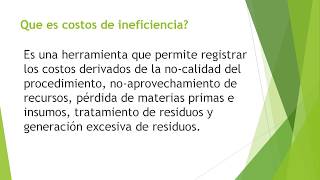 Costos de ineficiencia Gestion Ambiental [upl. by Lenneuq386]