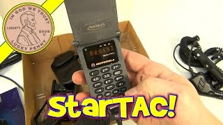 Vintage Motorola StarTAC Flip Style LED Analog Cell Phone 1995 [upl. by Atener952]