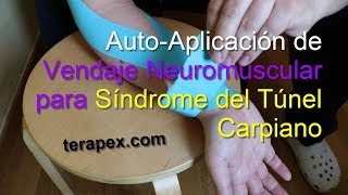 Síndrome del Túnel Carpiano  Aplicación de kinesiotape [upl. by Swithbert]