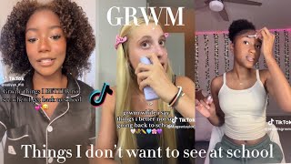 GRWMThings I Better Not See At School Compilation [upl. by Leuqar]