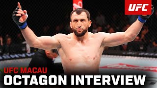 Muslim Salikhov Octagon Interview  UFC Macau [upl. by Akinihs]