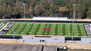 New Warrior Football Stadium and Track at St Michael High School Baton Rouge from DJI Air 3 [upl. by Stearne]