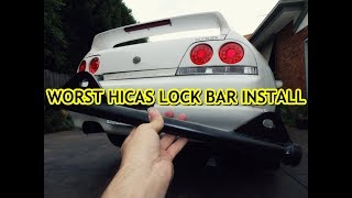 THE MOST BRUTAL R33 HICAS LOCK BAR INSTALL [upl. by Jezreel]