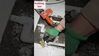 Repairing a leaking tee pipe under the floor plumbingtech plumbing plumber [upl. by Atiram]