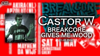 Castor W  Breakcore Gives Me Wood  11052024 [upl. by Luapnhoj379]