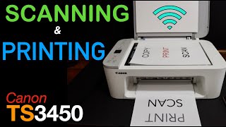 Canon Pixma TS3450 Scanning amp Printing Review [upl. by Anilahs]