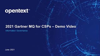 OpenText Extended ECM Use Case Video Information Governance [upl. by Hertberg561]