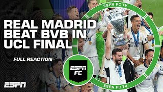 FULL REACTION Real Madrid win Champions League Final over Borussia Dortmund 🏆  ESPN FC [upl. by Odiug]