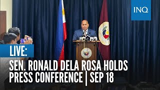 LIVE Sen Ronald dela Rosa holds press conference  Sep 18 [upl. by Eleph]