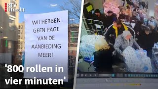 Plus Amsterdamsestraatweg geplunderd voor goedkoop wcpapier RTV Utrecht [upl. by Bove]