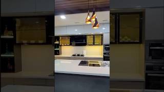 Lacquer glass kitchen cabinets 😍👍🥰 Trending kitchens 🙂stunning kitchen🤩 [upl. by Digirb]