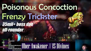 Poisonous Concoction Bouncing Trickster  35m DPS Path of Exile 324 Necropolis [upl. by Kasevich]