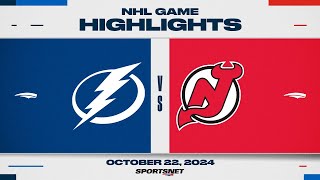 NHL Highlights  Lightning vs Devils  October 22 2024 [upl. by Marc616]