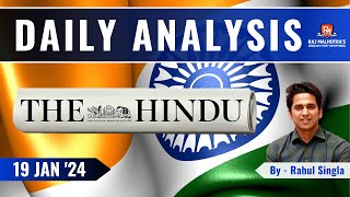 The Hindu Newspaper Analysis  19 Jan 2024  UPSC CSE [upl. by Thorn]