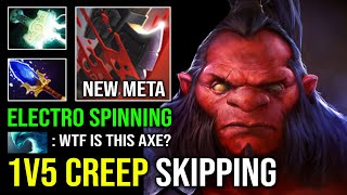 NEW META 1v5 Creep Skipping Axe Electro Spinning Mjollnir 100 Hard Counter Everyone Dota 2 [upl. by Aniham]