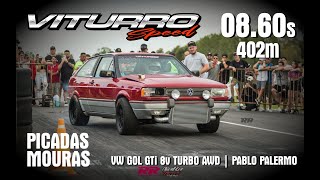 VW GOL GTi 8v AWD 0860s 402mts Pablo Palermo  VITURRO  ENFIERRADOSCOM [upl. by Rame]