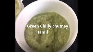 Green Chilly Chutney in Tamil pachai milagai chutneyBachelors recipeபச்சை மிளகாய் சட்னி [upl. by Joana]