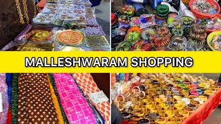 Malleshwaram Street Shopping  Bengaluru Street Shopping  Bangalore Street Shopping 🛺 [upl. by Ylrebmic]