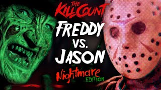 Freddy vs Jason 2003 KILL COUNT Special NIGHTMARE Edition [upl. by Ellered]