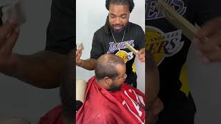 100 Hairline PushBack Pt 1 😰💈 barber hairline [upl. by Serafine]