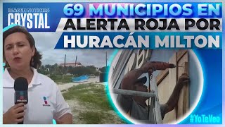 Yucatán en alerta ROJA por huracán quotMiltonquot  Noticias con Crystal Mendivil [upl. by Mw]