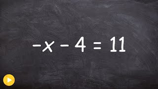 Solving a two step equation with negative variable [upl. by Duax355]