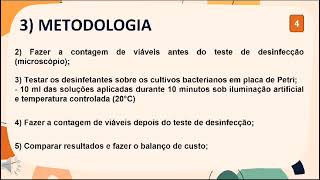 EFICÁCIA DA CLOREXIDINA NA ESTERILIZAÇÃO DE SALAS LIMPAS [upl. by Neelhtak860]