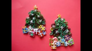 How To quill a Christmas Ornament of a Christmas Tree part 1 [upl. by Abbot]